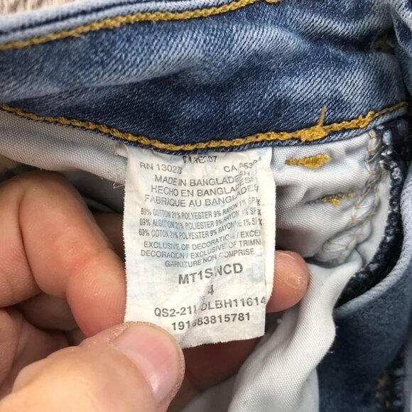 Wrangler Womens Jeans Size 4 Skinny Leg Blue Denim Mid Rise Ankle Casual Classic - Picture 4 of 15